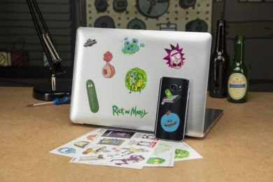 Paladone, naklejki dekoracyjne na laptopa, Rick and Morty