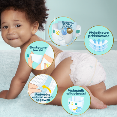 Pampers, Premium Care, pieluchy jednorazowe, rozmiar 0, do 3 kg, 30 szt.