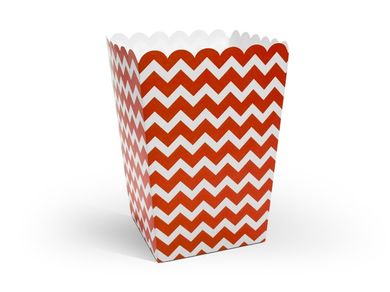 PartyDeco, Biedronka, ozdobne pudełka na popcorn, 7,5-7,5-12,5 cm, 6 szt.