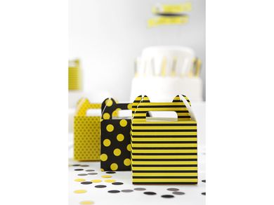 PartyDeco, Pszczółka, ozdobne pudełka na słodycze, 8,7-8,7-12,5 cm