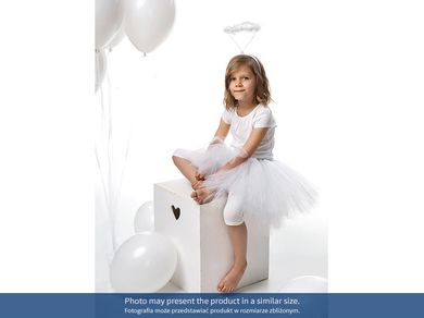 PartyDeco, spódniczka baletowa tutu, biały, 60-30 cm