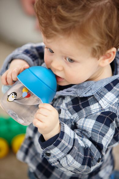Philips Avent, Pingwinek, kubek bez rozlewania, niebieski, 12m+, 260 ml