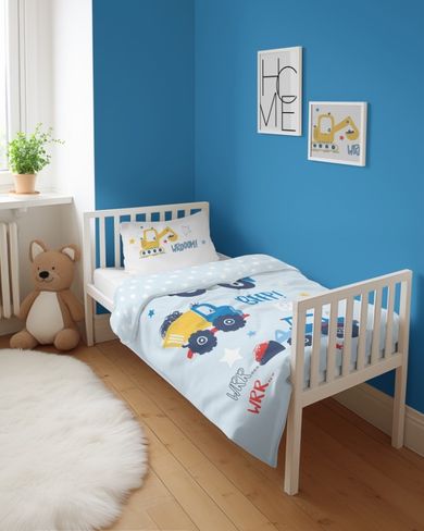 Plac budowy, 2-częściowy komplet pościeli, 100-135 cm