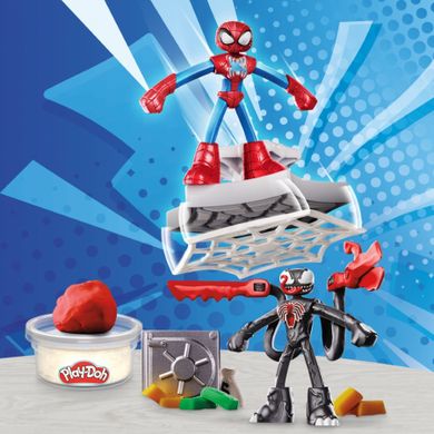 Play-Doh, Marvel Spider-Man, Walcz, strzelaj i przecinaj, zestaw kreatywny