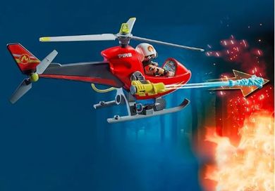 Playmobil, City Action, helikopter strażacki, 71195