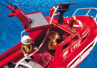 Playmobil, City Action, Łódź strażacka z armatką wodną, 3128