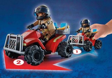 Playmobil, City Action, Pożarniczy Speed Quad, 71090