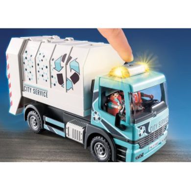 Playmobil, City Life, Śmieciarka z sygnałem świetlnym, 70885