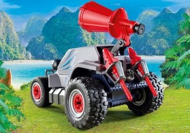 Playmobil, Dinos, Samochód terenowy z działającą wyrzutnią sieci, 9434