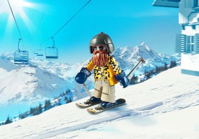 Playmobil, Family Fun, Narciarz na nartach snowblade, 9284