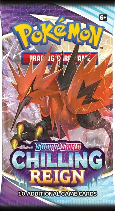 Pokemon TCG: Chilling Reign Booster, 1 szt., gra karciana