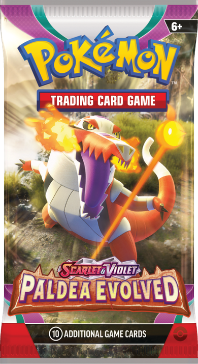 Pokemon TCG: Scarlet & Violet, Paldea Evolved, Booster, gra karciana, dodatek, 1 szt.