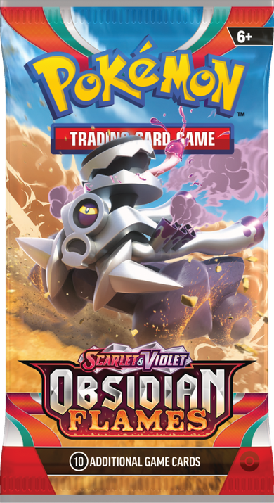 Pokemon TCG: Scarlet and Violet: Obsidian Flames, Booster, gra karciana, dodatek, 1 szt.