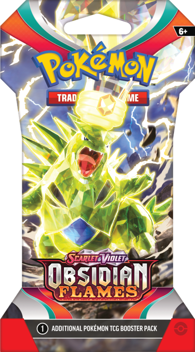 Pokemon TCG: Scarlet and Violet: Obsidian Flames, Sleeved Booster, gra karciana, dodatek, 1 szt.