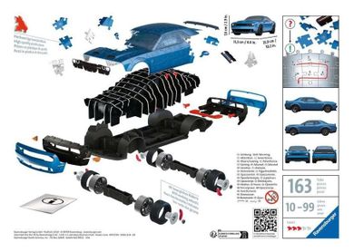 Ravensburger, Dodge Challenger SRT Hellcat Redeye Widebody, puzzle 3D, 163 elementy