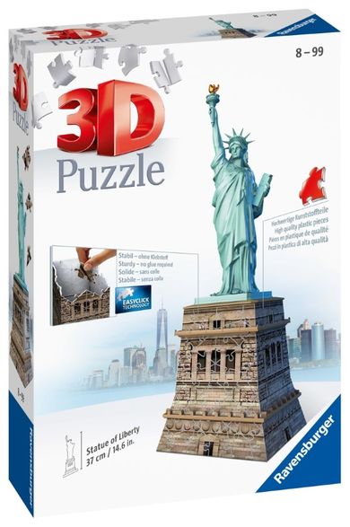 Ravensburger, Statua wolności, puzzle 3D, 216 elementów