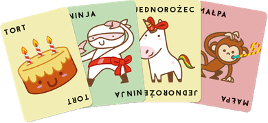 Rebel, Buła, Pizza, Czapka, Prezent, Tort, gra towarzyska