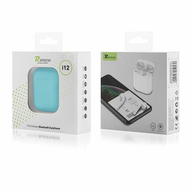 Reverse, słuchawki bluetooth, TWS i12, niebieskie