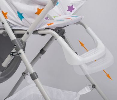 Ricokids, Eldo, krzesełko do karmienia, biało-szare
