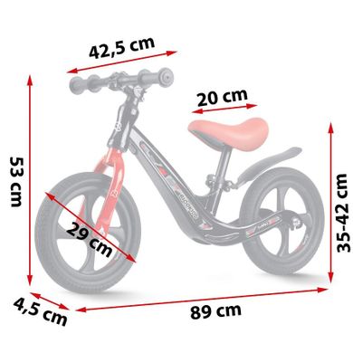 Ricokids, Funnu, rowerek biegowy dla dzieci, czarny