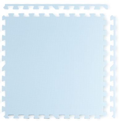 Ricokids, mata piankowa puzzle, biało-niebieska, 120-120 cm