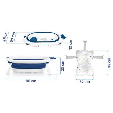 Ricokids, RK-286, wanienka składana z wkładką, biało-niebieska