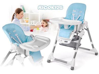 Ricokids, Simo, krzesełko do karmienia, niebieskie
