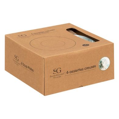 Secret de Gourmet, talerze głębokie porcelanowe, Lily, średnica 20 cm, 6 szt.