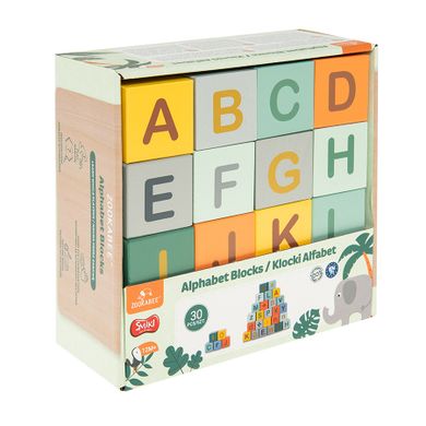 Smiki, Alfabet, klocki drewniane, 30 elementów