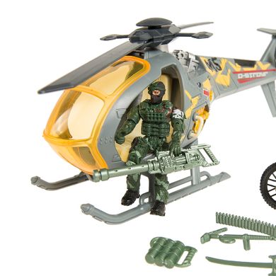 Smiki, Armed Forces, helikopter wojskowy i motor z żołnierzem, dźwięk i światło