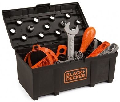 Smoby, Black&Decker, ciężarówka z walizką z narzędziami 2w1