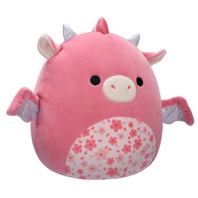 Squishmallows, Medium Plush, Aegi Pink Dragon, różowy smok, maskotka, 30 cm