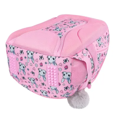 St.Right, plecak szkolny, 3-komorowy, Pink Rabbit