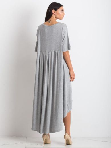 Sukienka damska, oversize, szara, Rue Paris