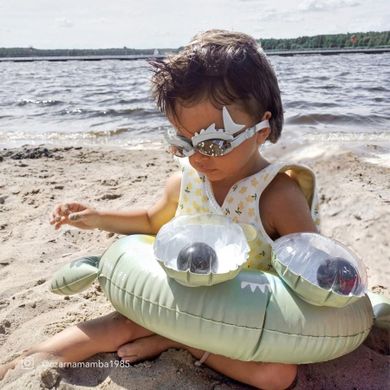 Sunnylife, Shark Tribe, okulary pływackie dla dzieci, Khaki