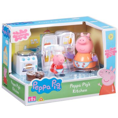 Świnka Peppa, zestaw kuchnia z figurkami i akcesoriami