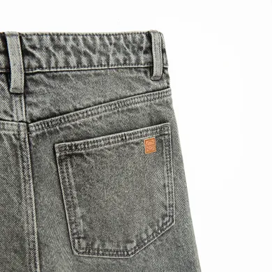 Szare spodnie jeansowe wide leg Cool Club