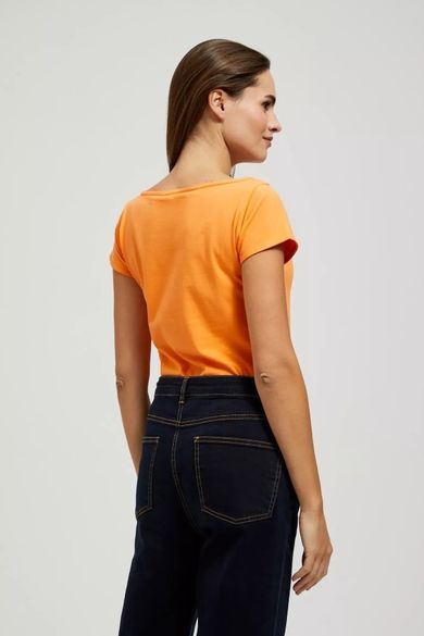 T-shirt damski, pomarańczowy, Moodo