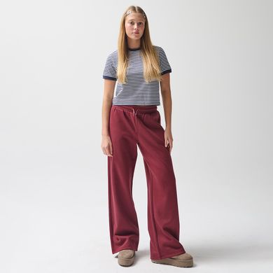 T-shirt z nadrukiem w paski o kroju crop NOWEAR