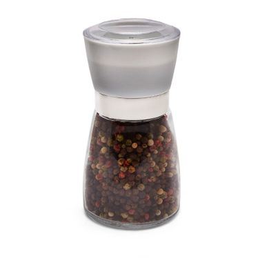 Tadar, szklany młynek ręczny do soli i pieprzu, szary, 170 ml