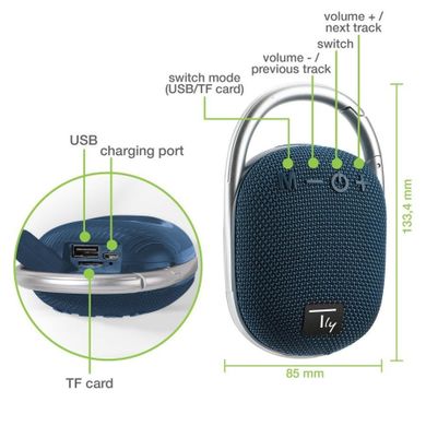 Techly, głośnik bluetooth 5.3, bezprzewodowy