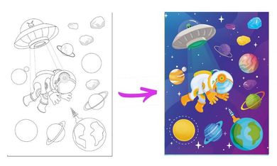 Tobby, Kosmos, Wydrapywanka, zestaw kreatywnyie