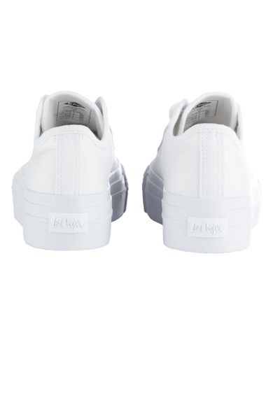 Trampki damskie, białe, wysoka podeszwa, Lee Cooper