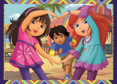 Trefl, Dora i przyjaciele, puzzle 4w1, 207 elementów