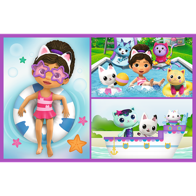 Trefl, Koci Domek Gabi, Baw się z Gabby, puzzle, 2-70 elementów