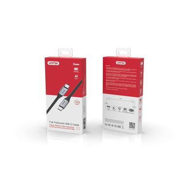 Unitek, kabel USB-C - USB-C, 10 Gbps, 4K, 60 Hz, 20V/5A