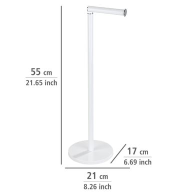 Wenko, stojak na papier toaletowy z uchwytem, biały, 2w1