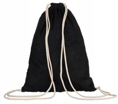 Worek z motywem patriotycznym, bawełniany, czarny