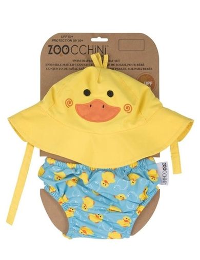 Zoocchini, Kaczka, pieluszka kąpielowa i czapka, rozmiar M