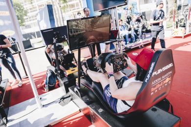Playseat, F1 Aston Martin Red Bull RacIng, fotel gamingowy, RF.00204